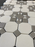 Thassos White Marble Mosaic - Octagon Patio with Gray Polished
