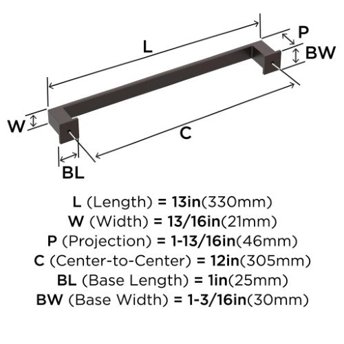 Appoint Zinc Oil Rubbed Bronze Appliance Pull 3