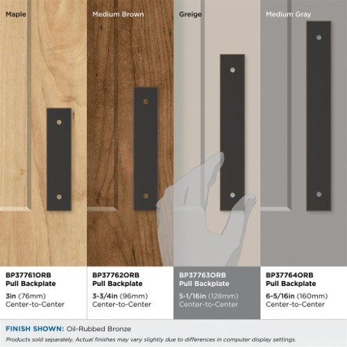 Ladera Zinc Oil Rubbed Bronze Cabinet Backplate 45