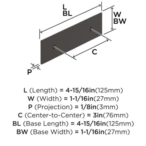 Maymont Zinc Oil Rubbed Bronze Cabinet Backplate 12