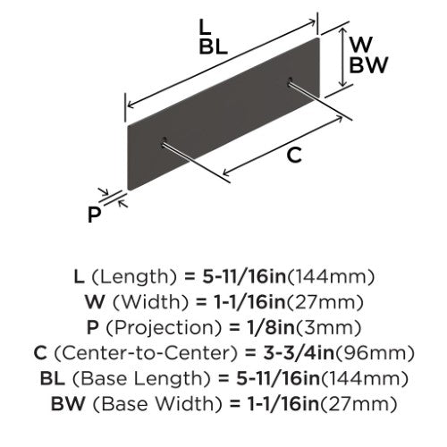 Maymont Zinc Oil Rubbed Bronze Cabinet Backplate 13
