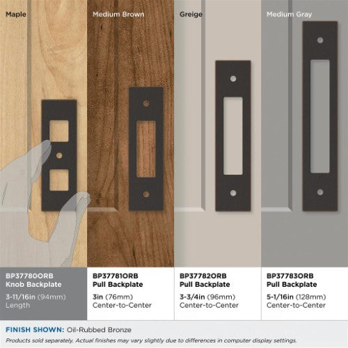 Medora Zinc Oil Rubbed Bronze Cabinet Backplate 5