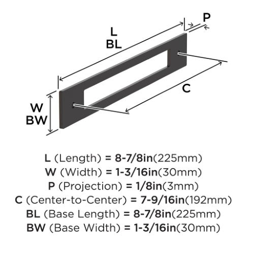 Medora Zinc Oil Rubbed Bronze Cabinet Backplate 18