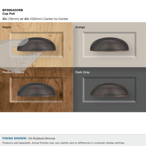 Ashby Zinc Oil Rubbed Bronze Cabinet Pull 6