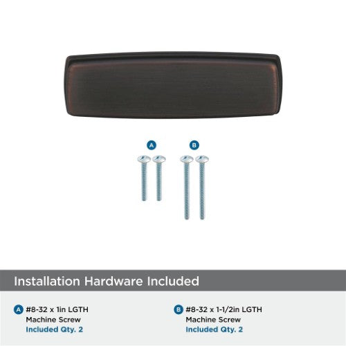 Kane Zinc Oil Rubbed Bronze Cabinet Pull 3