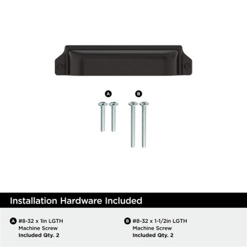 Haven Zinc Oil Rubbed Bronze Cabinet Pull 3