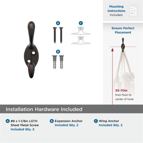 Noble Zinc Oil Rubbed Bronze Hook 4