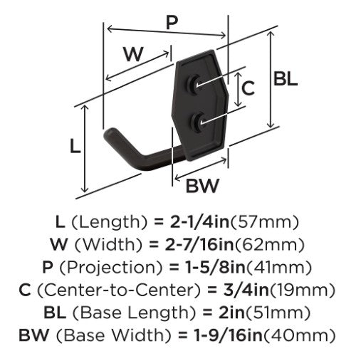 Benton Zinc Oil Rubbed Bronze Hook 2