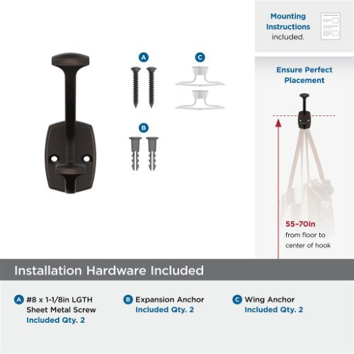 Vicinity Zinc Oil Rubbed Bronze Hook 3