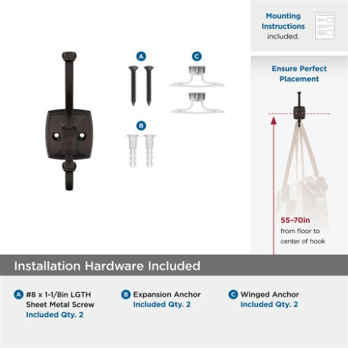 Kinsale Zinc Oil Rubbed Bronze Hook 3