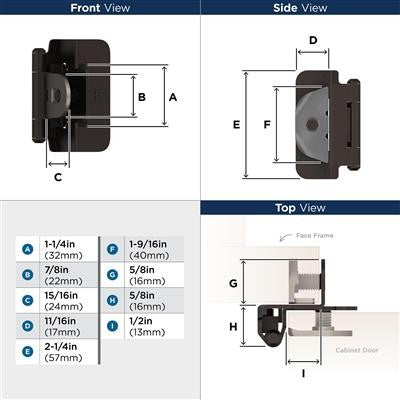 Decorative Hinges Steel Oil Rubbed Bronze Cabinet Hinge 2