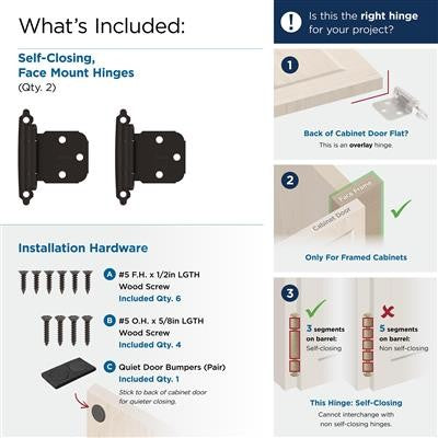 Decorative Hinges Steel Oil Rubbed Bronze Cabinet Hinge 6