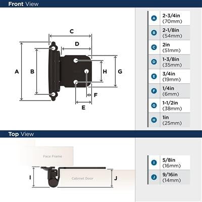 Decorative Hinges Steel Oil Rubbed Bronze Cabinet Hinge 2