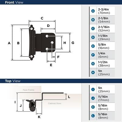 Decorative Hinges Steel Oil Rubbed Bronze Cabinet Hinge 2