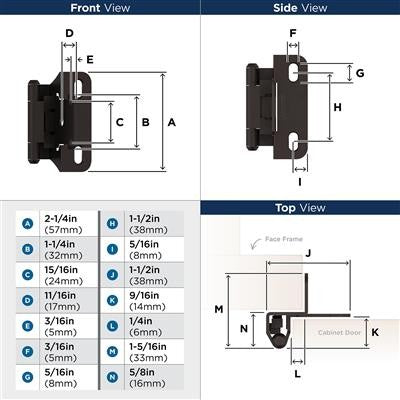 Decorative Hinges Steel Oil Rubbed Bronze Cabinet Hinge 2