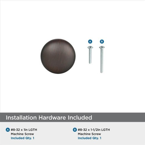 Edona Zinc Oil Rubbed Bronze Cabinet Knob 3