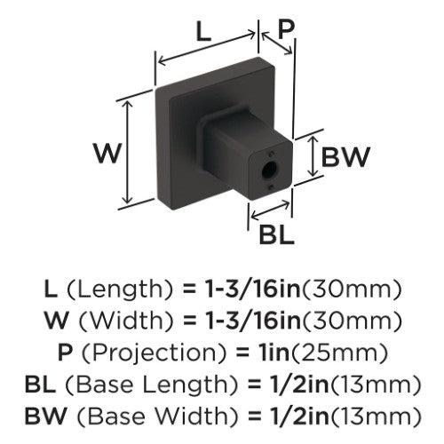 Monument Zinc Oil Rubbed Bronze Cabinet Knob 2