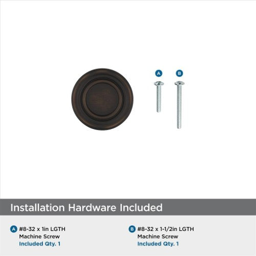 Ville Zinc Oil Rubbed Bronze Cabinet Knob 2