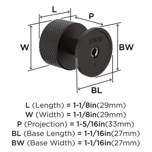 Balata Zinc Oil Rubbed Bronze Cabinet Knob 4