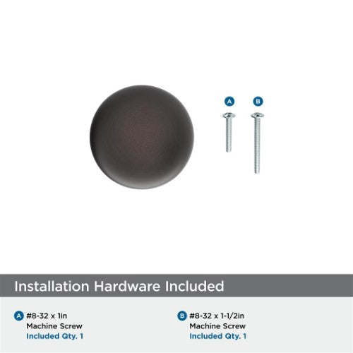 Collet Zinc Oil Rubbed Bronze Cabinet Knob 3