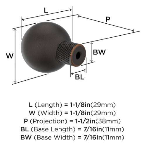 Collet Zinc Oil Rubbed Bronze Cabinet Knob 2