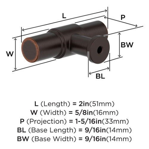 Faircrest Zinc & Steel Oil Rubbed Bronze Cabinet Knob 4
