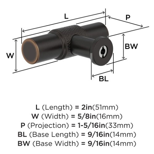 Faraday Zinc Oil Rubbed Bronze Cabinet Knob 4