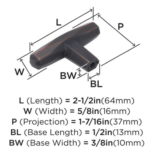 St. Vincent Zinc Oil Rubbed Bronze Cabinet Knob 2