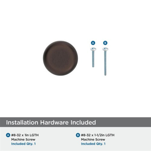 Surpass Zinc Oil Rubbed Bronze Cabinet Knob 3