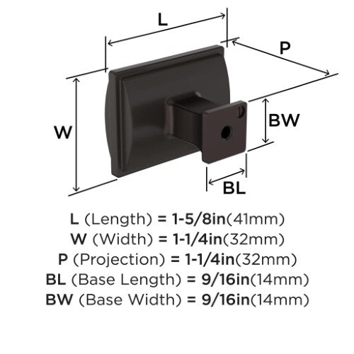 Townsend Zinc Oil Rubbed Bronze Cabinet Knob 4