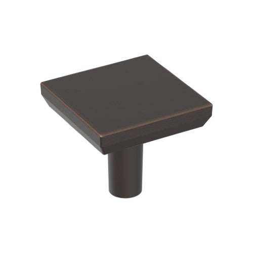 Chamfered Edge Zinc Oil Rubbed Bronze Cabinet Knob 1