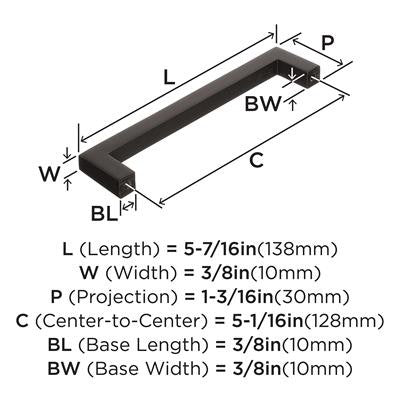 Monument Aluminum Oil Rubbed Bronze Cabinet Pull 11