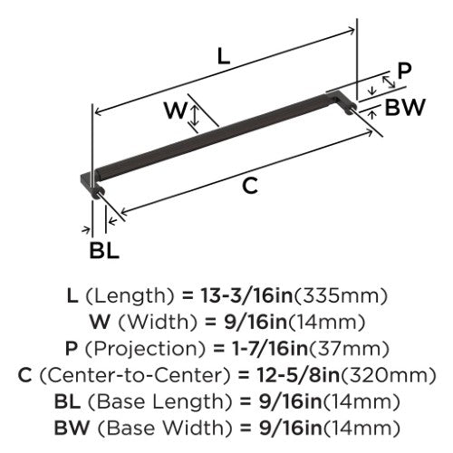 Ballard Zinc Oil Rubbed Bronze Cabinet Pull 10