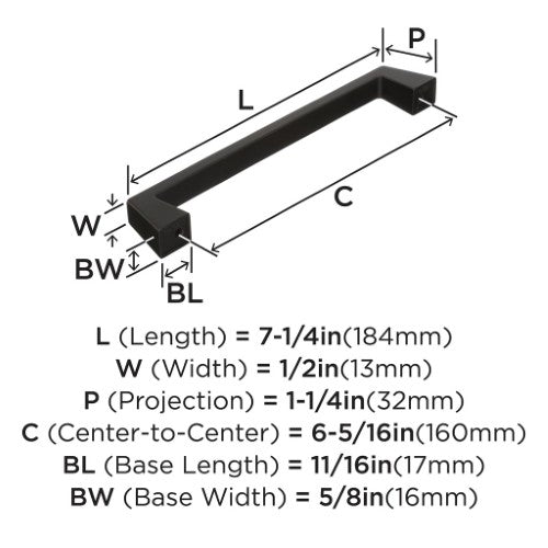 Blackrock Zinc Oil Rubbed Bronze Cabinet Pull 10