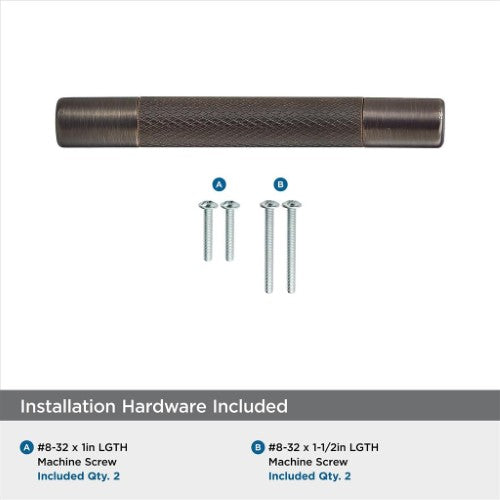 Bronx Zinc & Stainless Steel Oil Rubbed Bronze Cabinet Pull 15