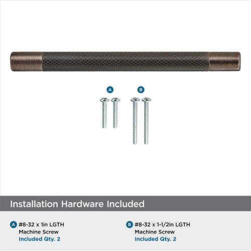 Bronx Zinc & Stainless Steel Oil Rubbed Bronze Cabinet Pull 17