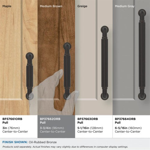 Coble Zinc Oil Rubbed Bronze Cabinet Pull 33