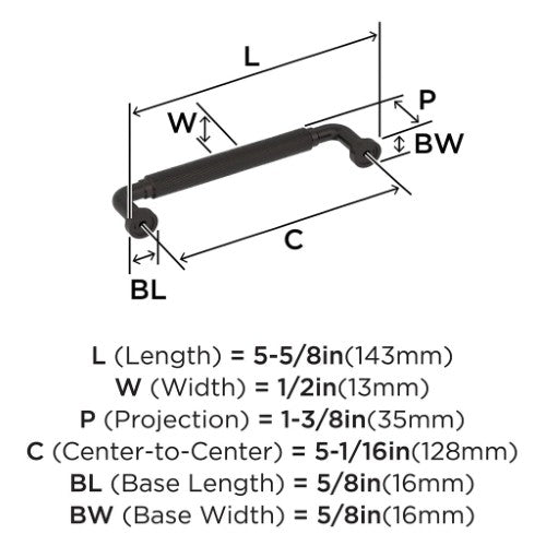 Collet Zinc Oil Rubbed Bronze Cabinet Pull 11