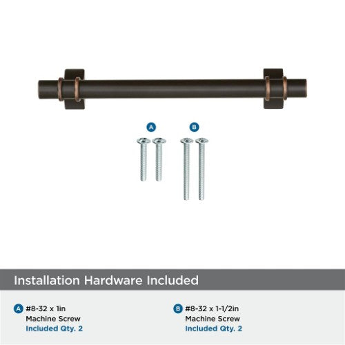 Davenport Zinc Oil Rubbed Bronze Cabinet Pull 50