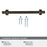 Davenport Zinc Oil Rubbed Bronze Cabinet Pull 47