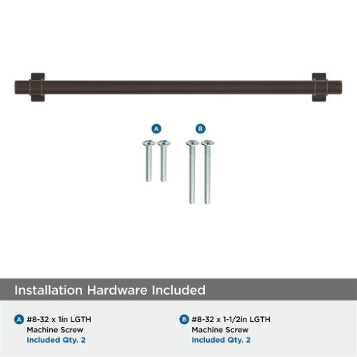 Davenport Zinc Oil Rubbed Bronze Cabinet Pull 18