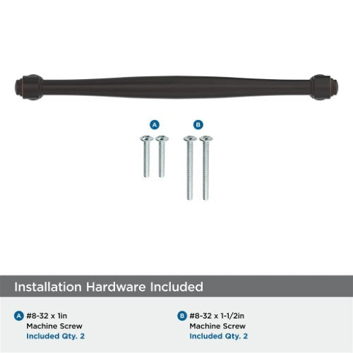 Enlivity Zinc Oil Rubbed Bronze Cabinet Pull 24