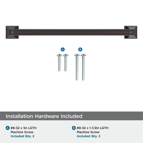 Mulholland Zinc Oil Rubbed Bronze Cabinet Pull 18