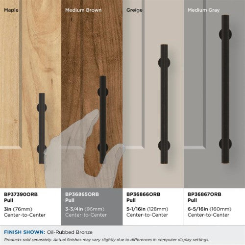 Radius Stainless Steel Oil Rubbed Bronze Cabinet Pull 44