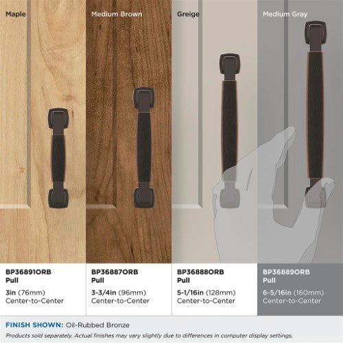 Stature Zinc Oil Rubbed Bronze Cabinet Pull 34