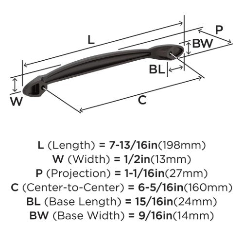Intertwine Aluminum Oil Rubbed Bronze Cabinet Pull 8