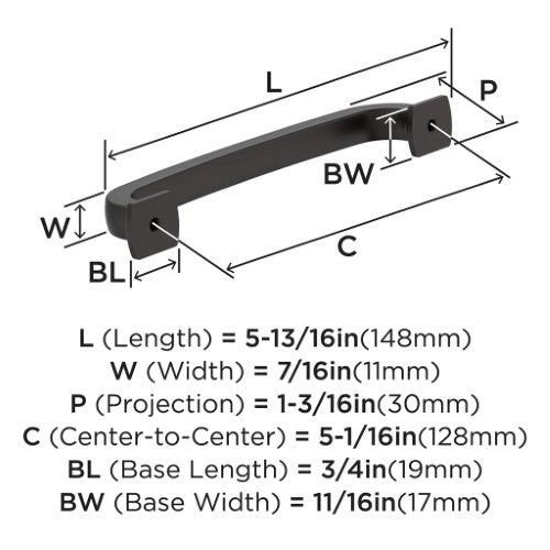 Surpass Zinc Oil Rubbed Bronze Cabinet Pull 11