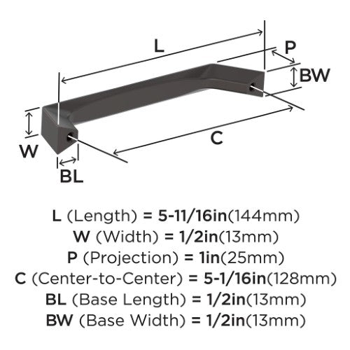 Evolve Zinc Oil Rubbed Bronze Cabinet Pull 7