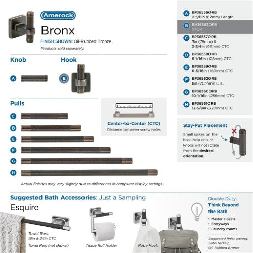 Bronx Zinc & Stainless Steel Oil Rubbed Bronze Hook 6
