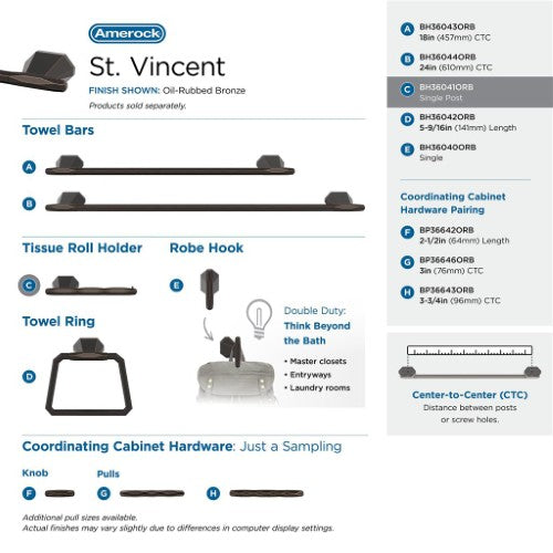 St. Vincent Zinc Oil Rubbed Bronze Toilet Paper Holder 6